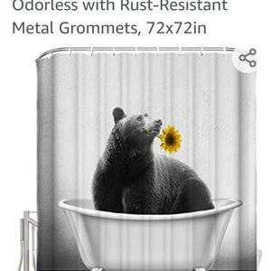 Bear shower curtain
